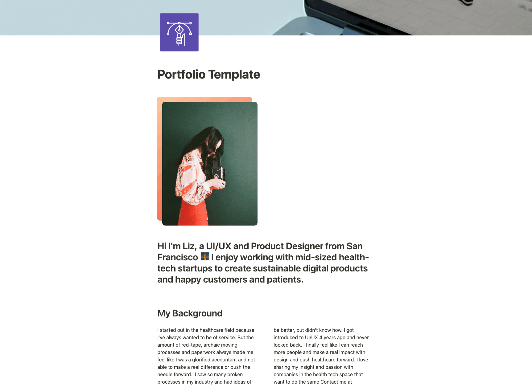 Best Design Portfolio Templates from Notion