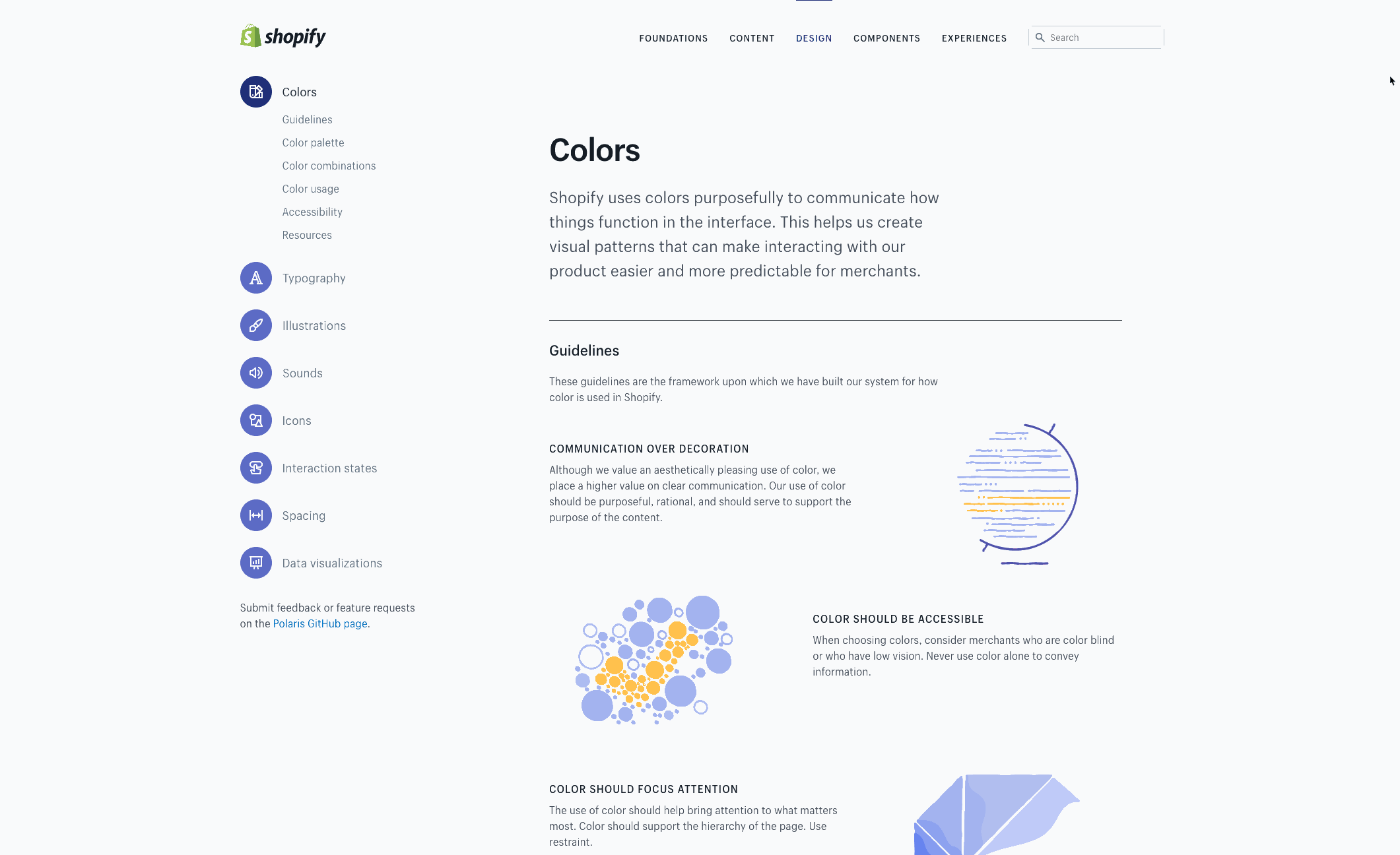 Scrolling GIF of Shopify Design System