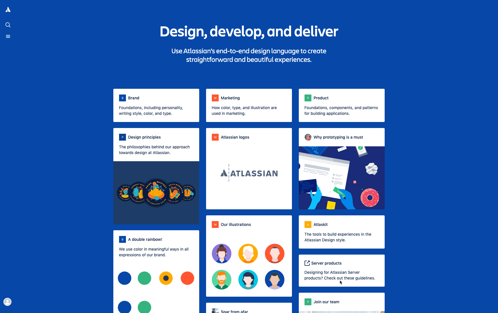 Scrolling GIF of Atlassian Design System