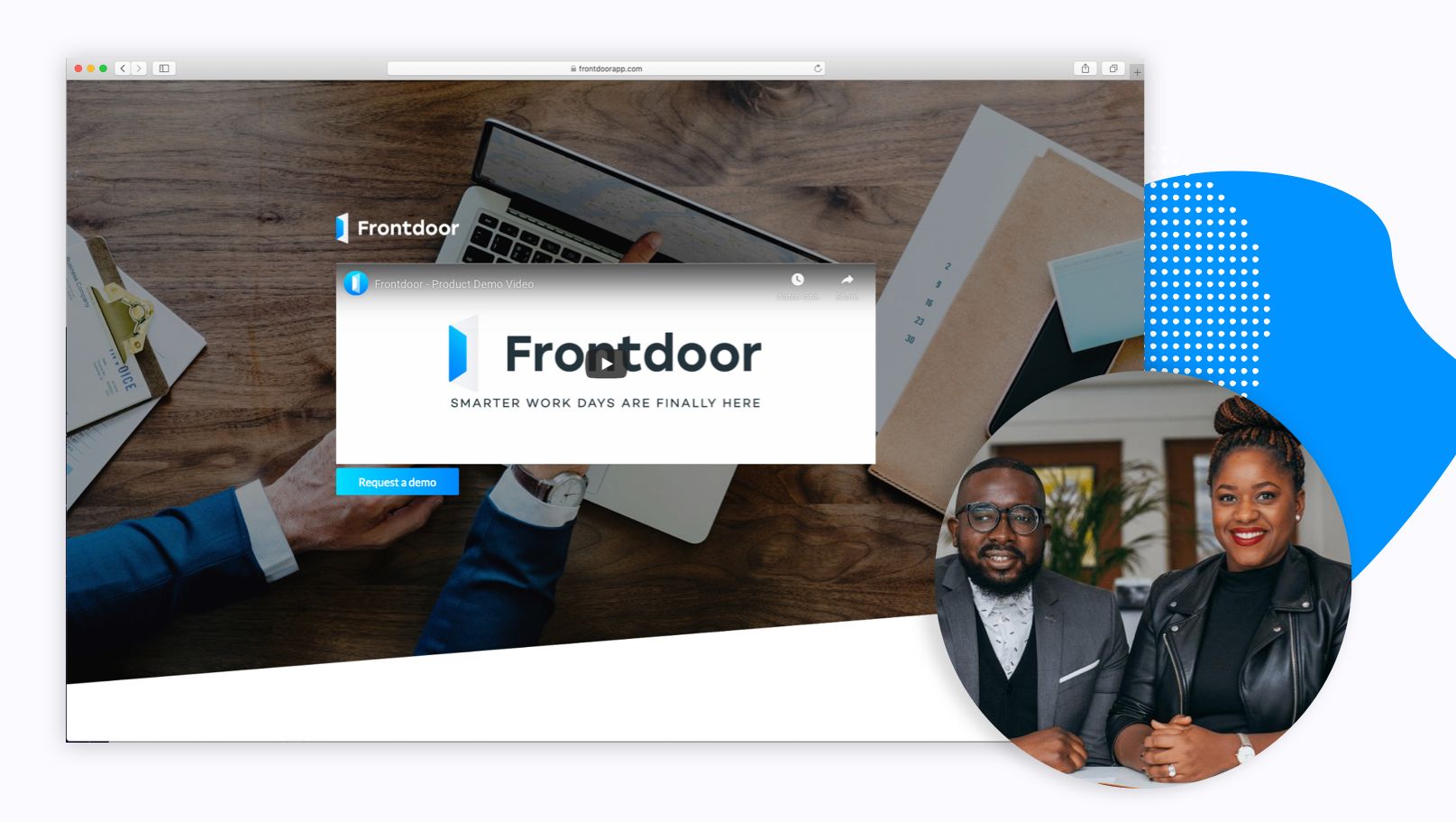 Frontdoorapp homepage simplifying work for realtors