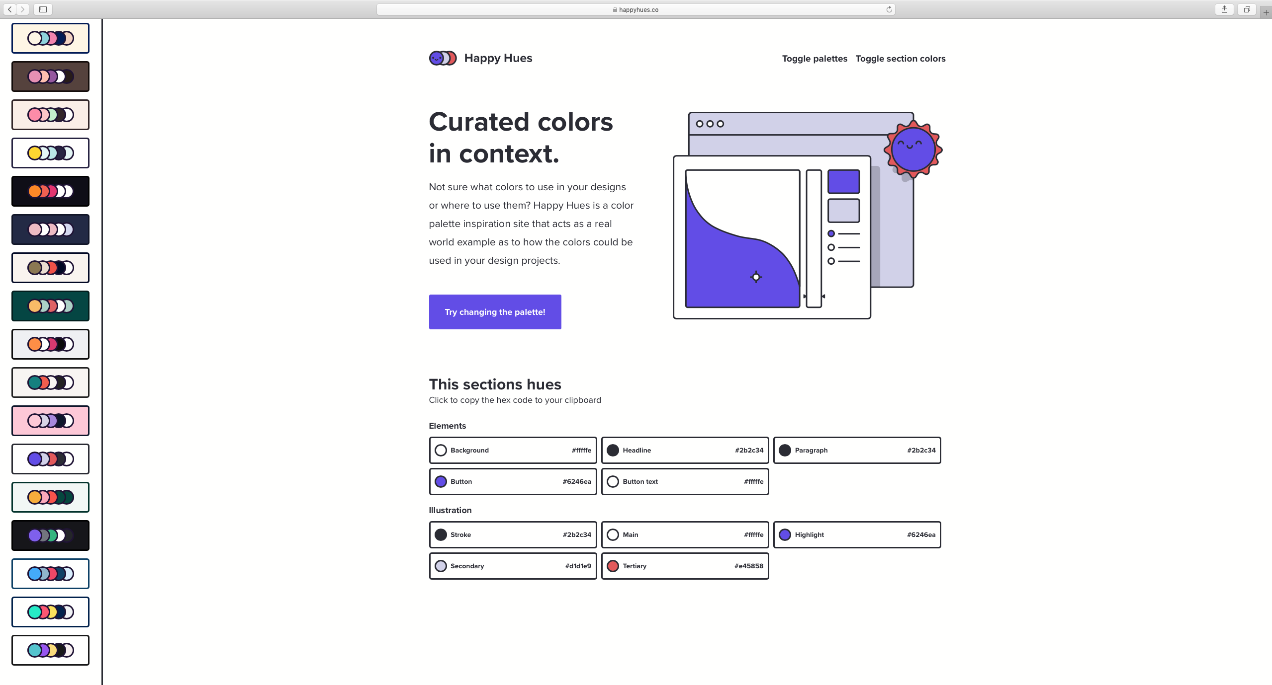 Happy hues color palette 6