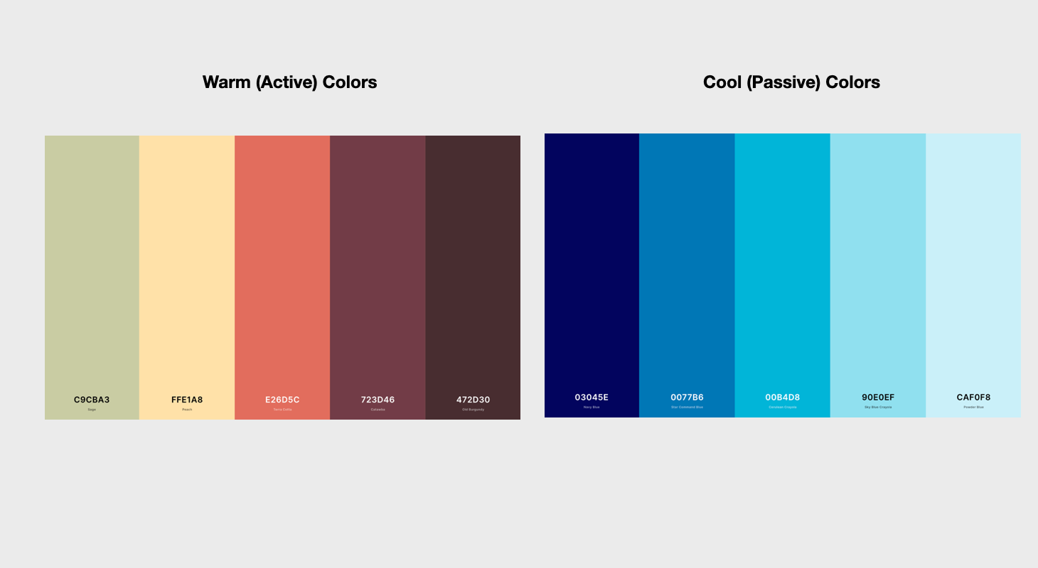 Warm Color Chart