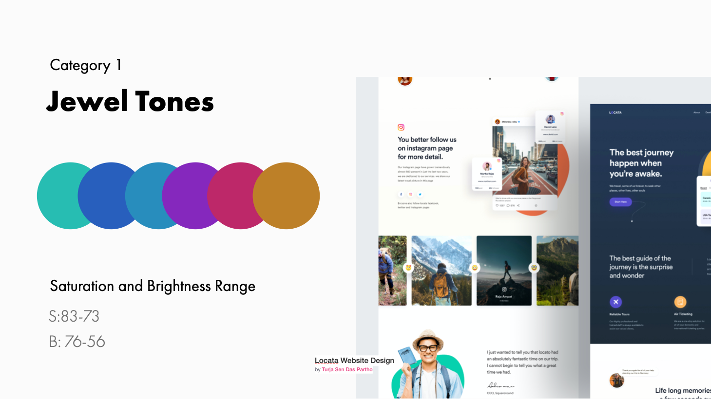 Jewel Tone examples and range | Locata Website Design by Turja Sen Das Partho