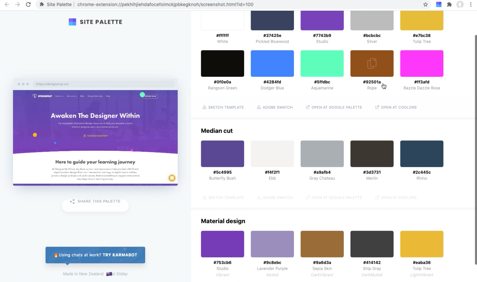 Site Palette