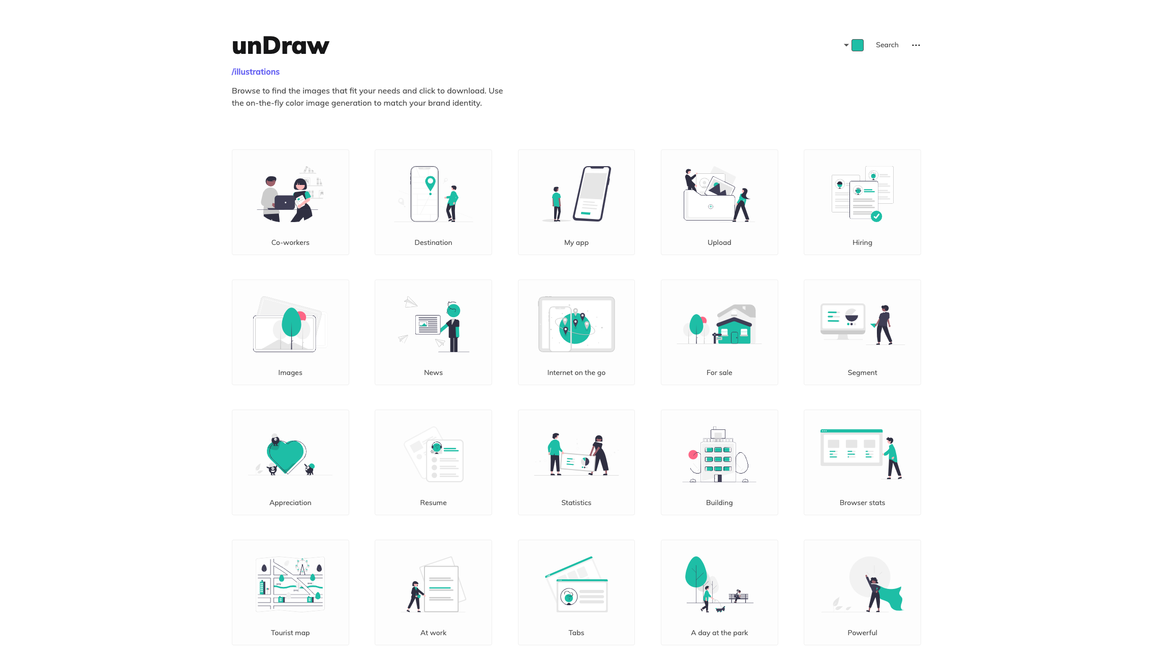 Undraw website