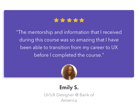 5 star review for DesignerUp's course