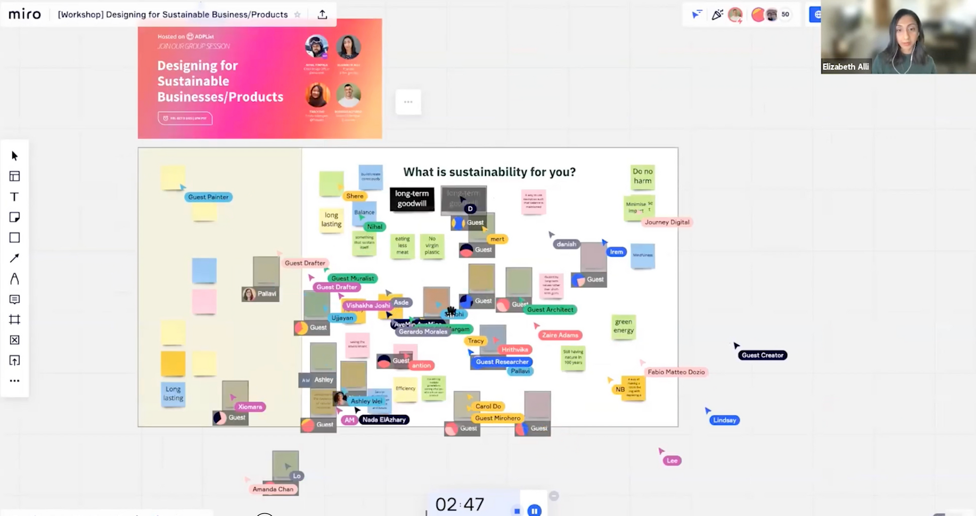 Miro board with remote collaborators