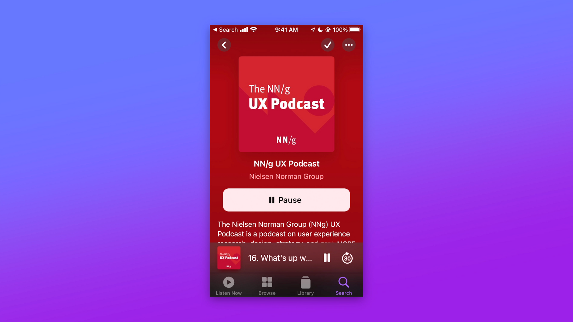 Nielsen Norman Group (NNg) UX Podcast Red Cover