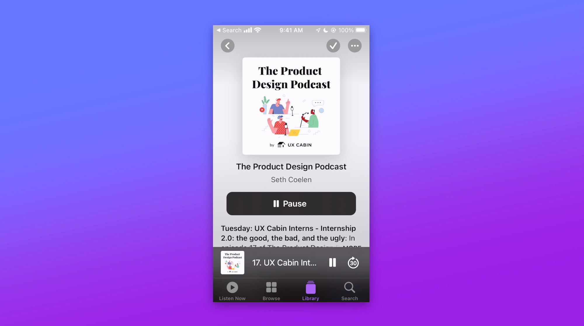 The Product Design Podcast by UX Cabin White Cover