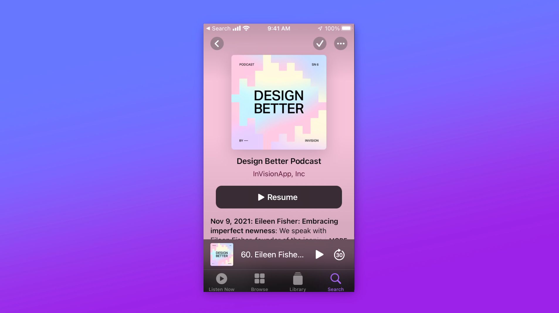 Design Better Podcast Pink cover