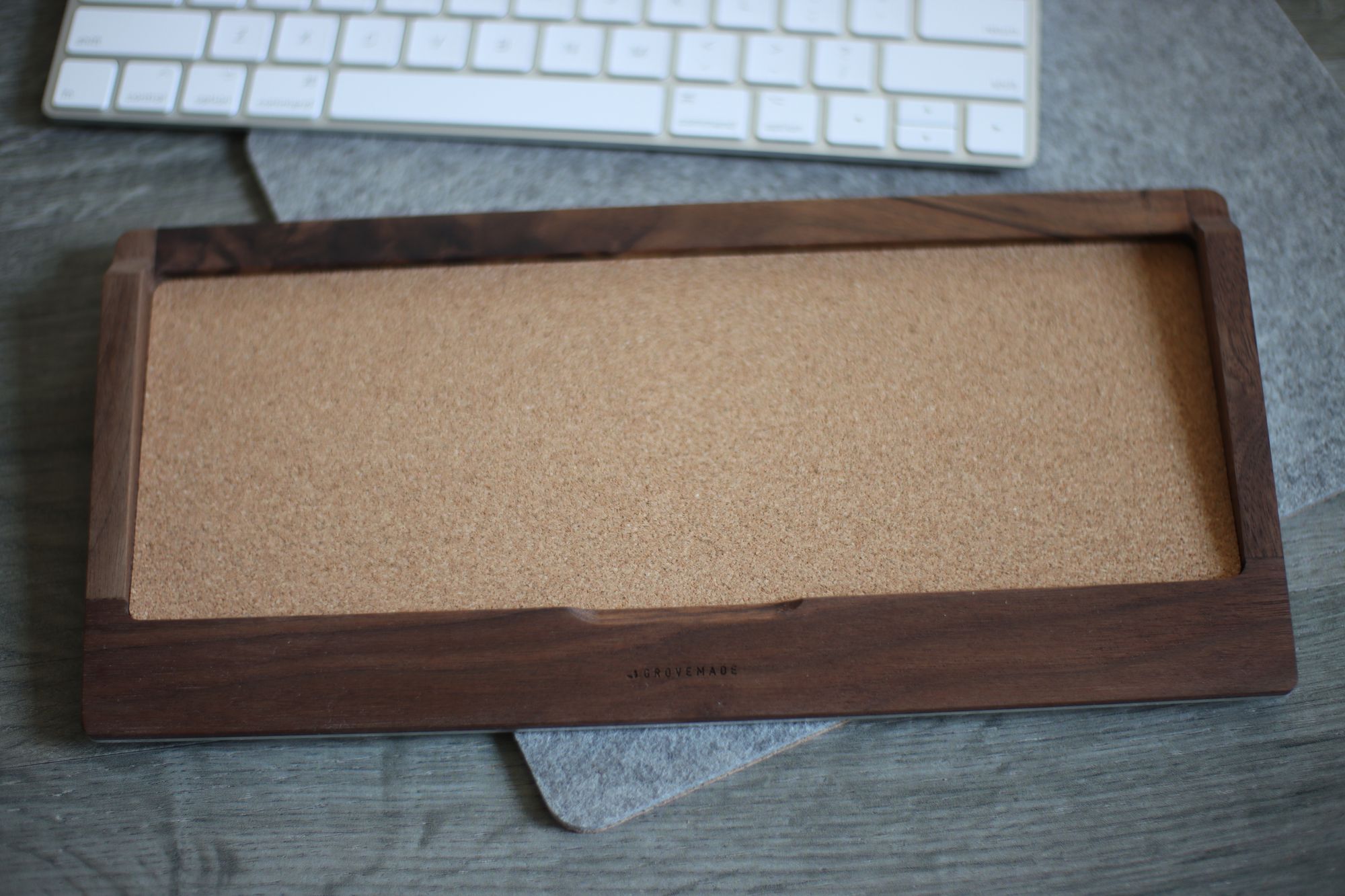 Walnut Apple keyboard tray