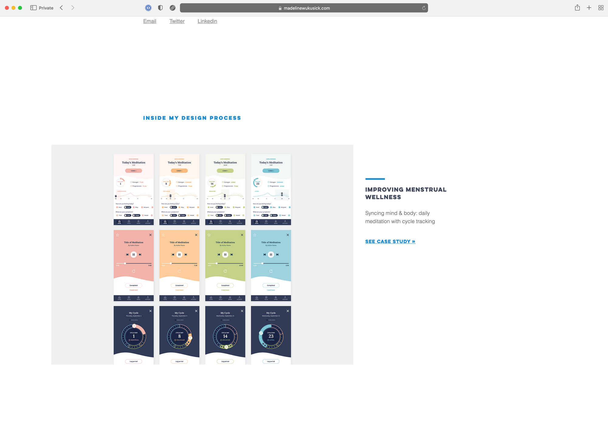 Improving mentral health case study screen