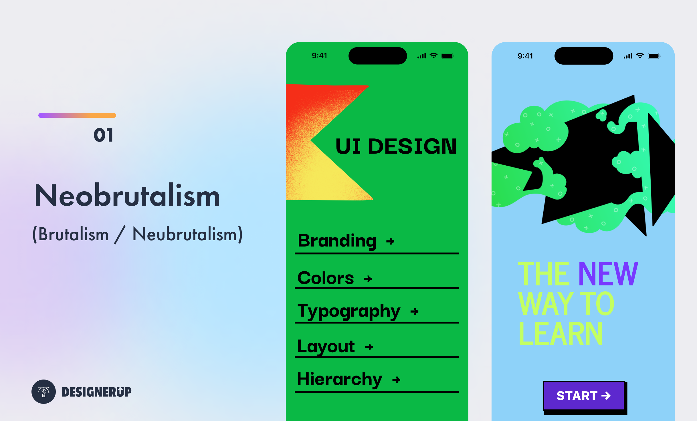 Minimalist Neubrutalism Mobile App UI Kit for Note-taking