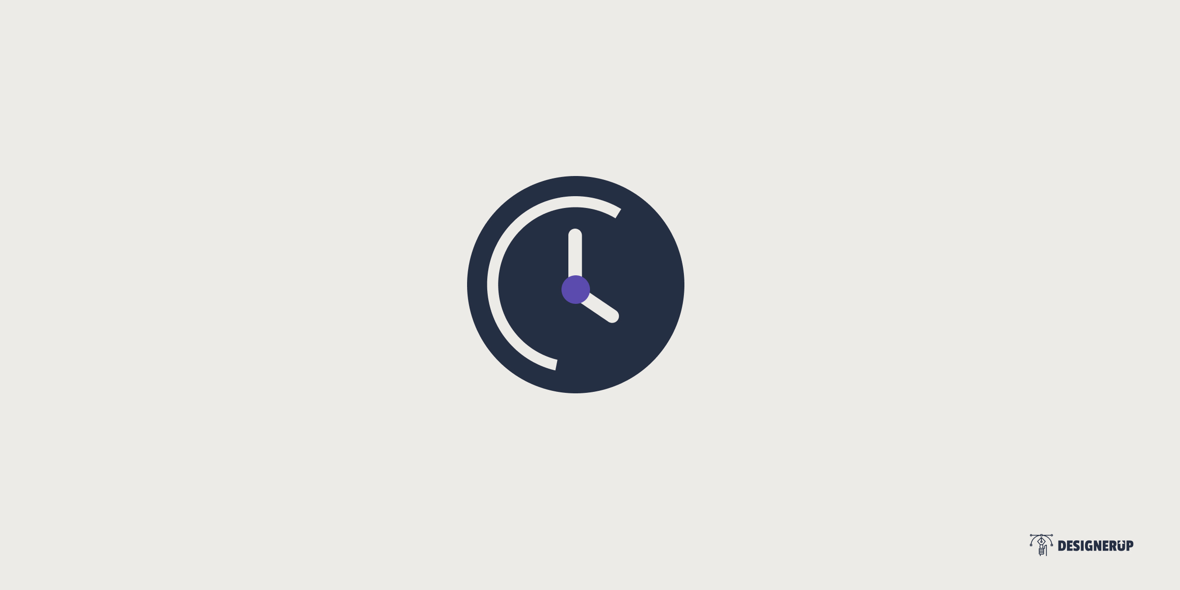 Clock timer in navy and purple