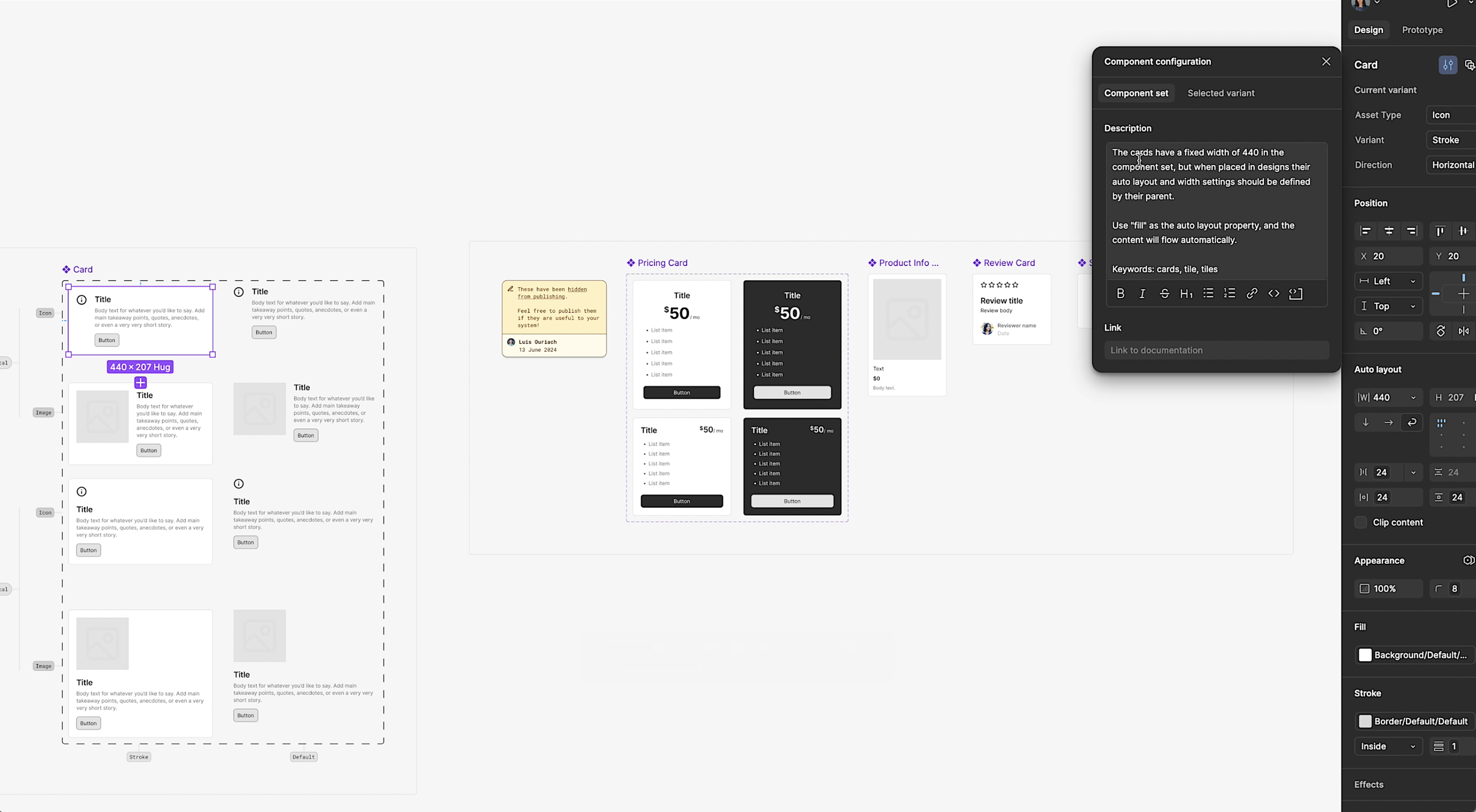 Simple Design System, white screen with many UI components and documentation