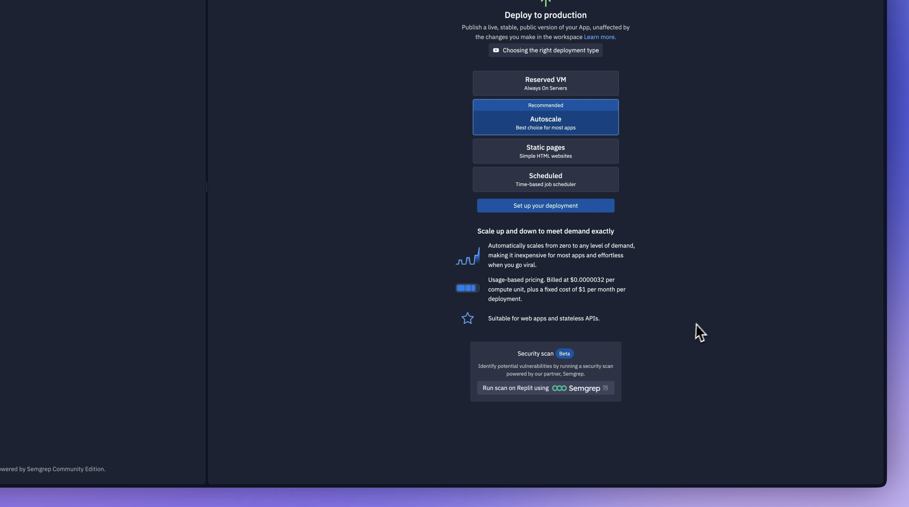 Running Security Scan