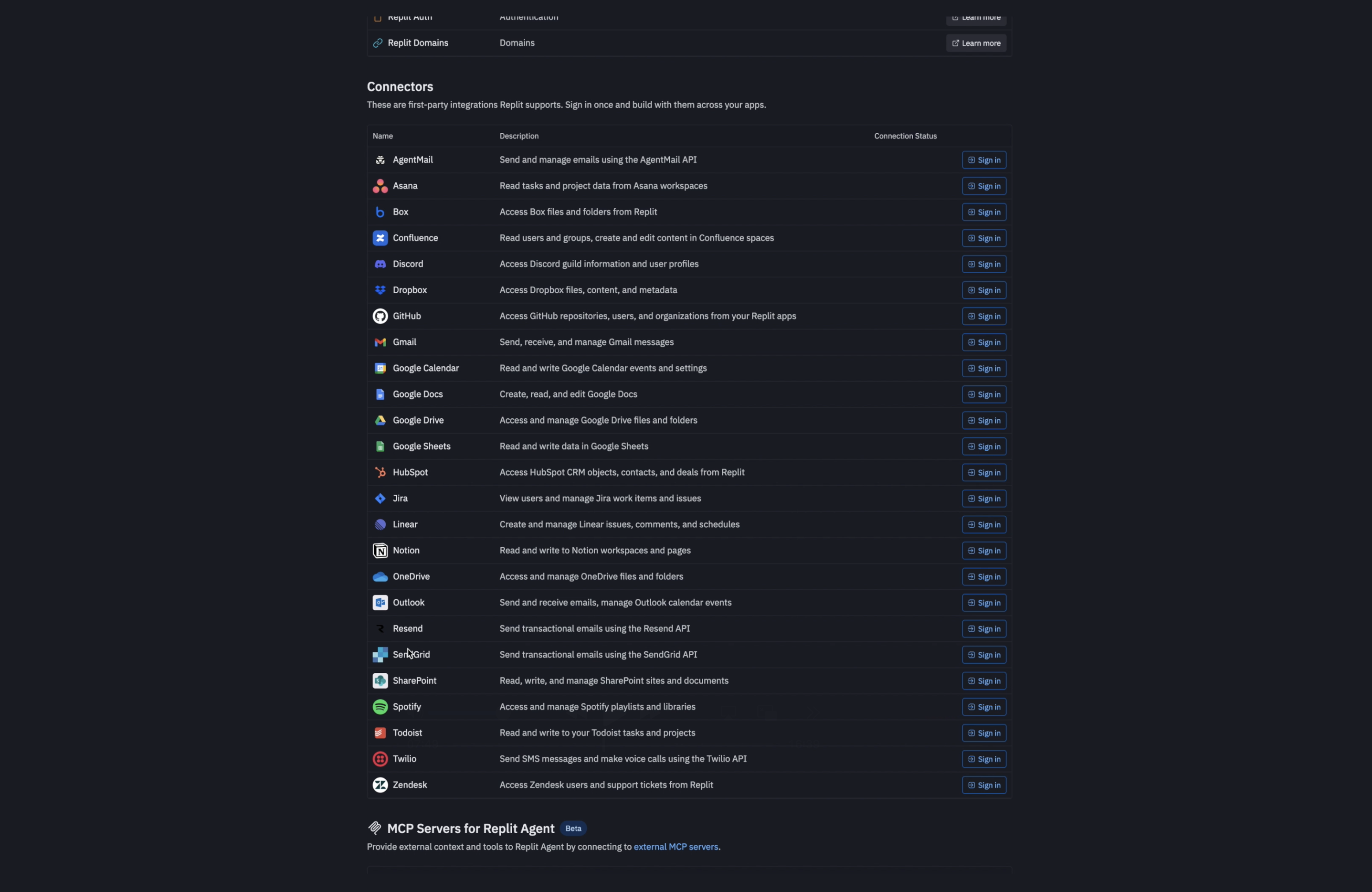 Adding integrations and connectors