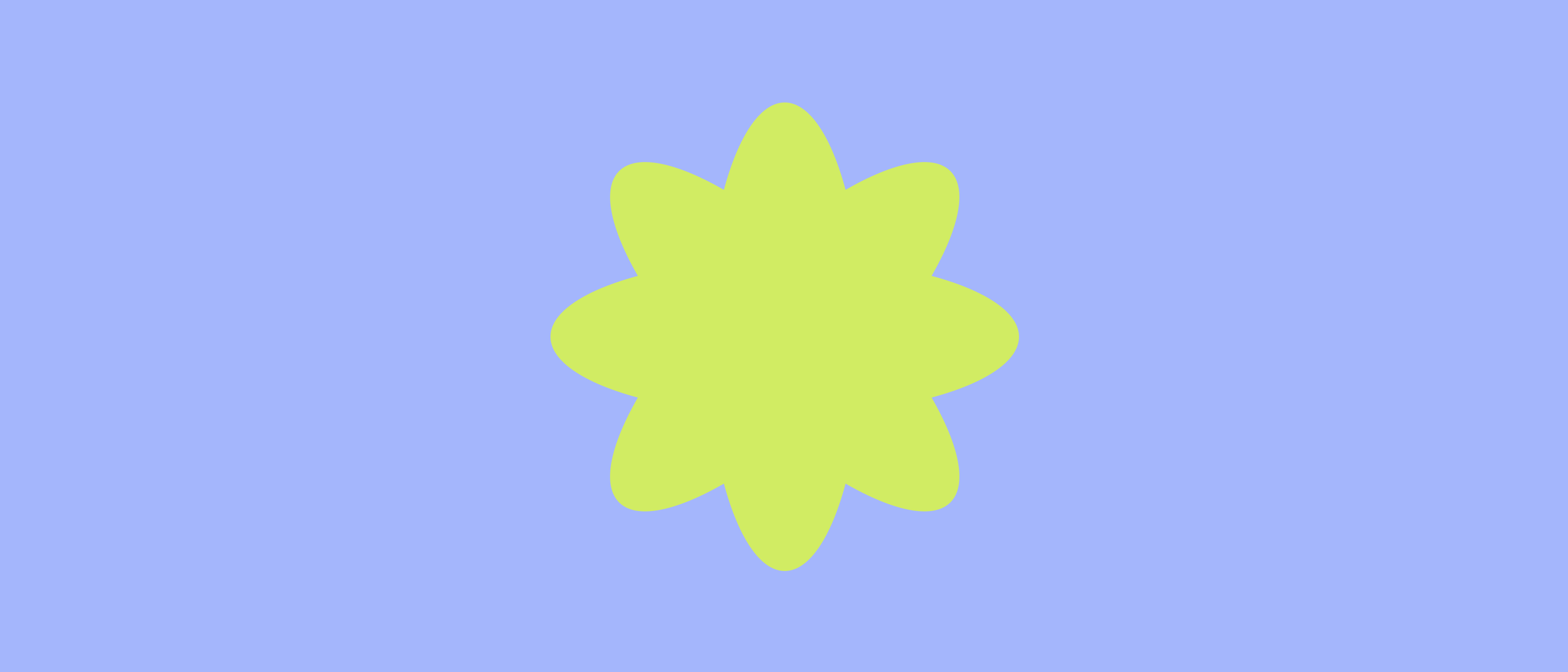 Blue background with yellow abstract shape