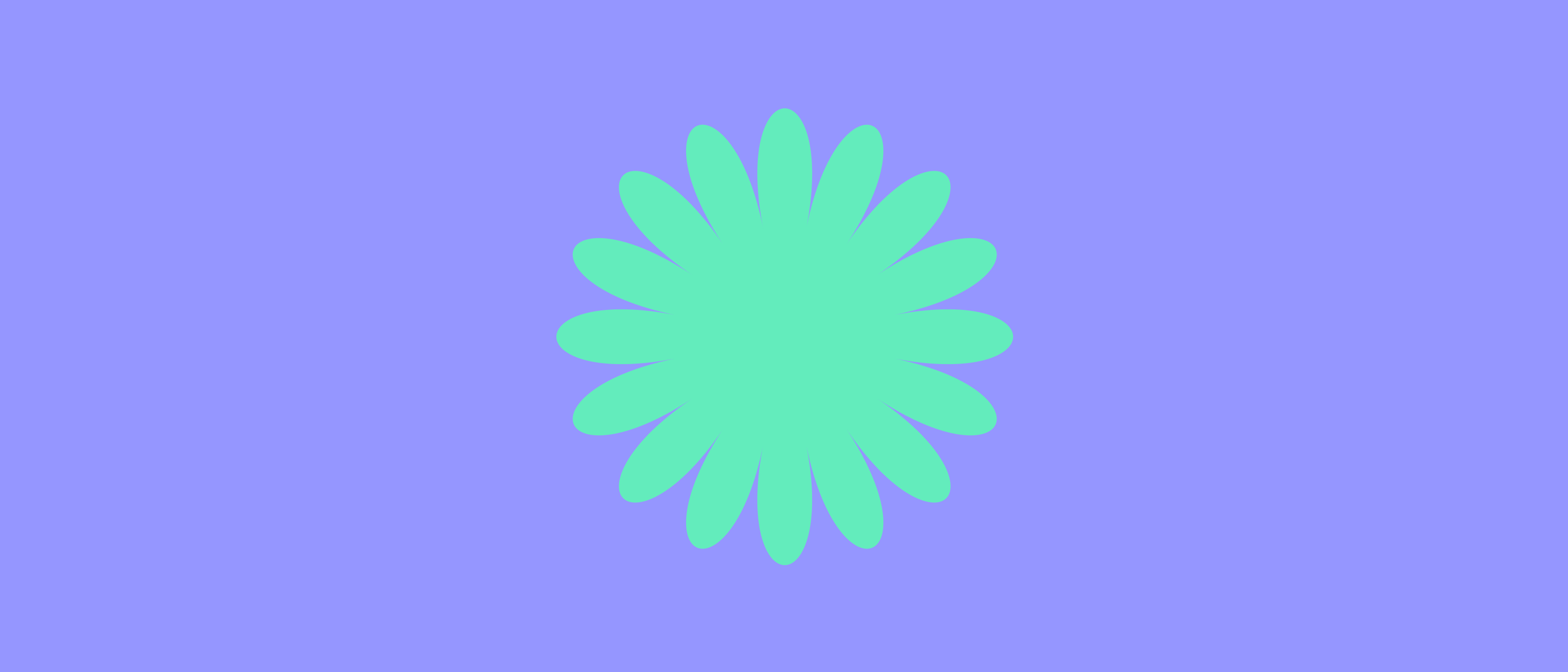 Blue background with green abstract shape