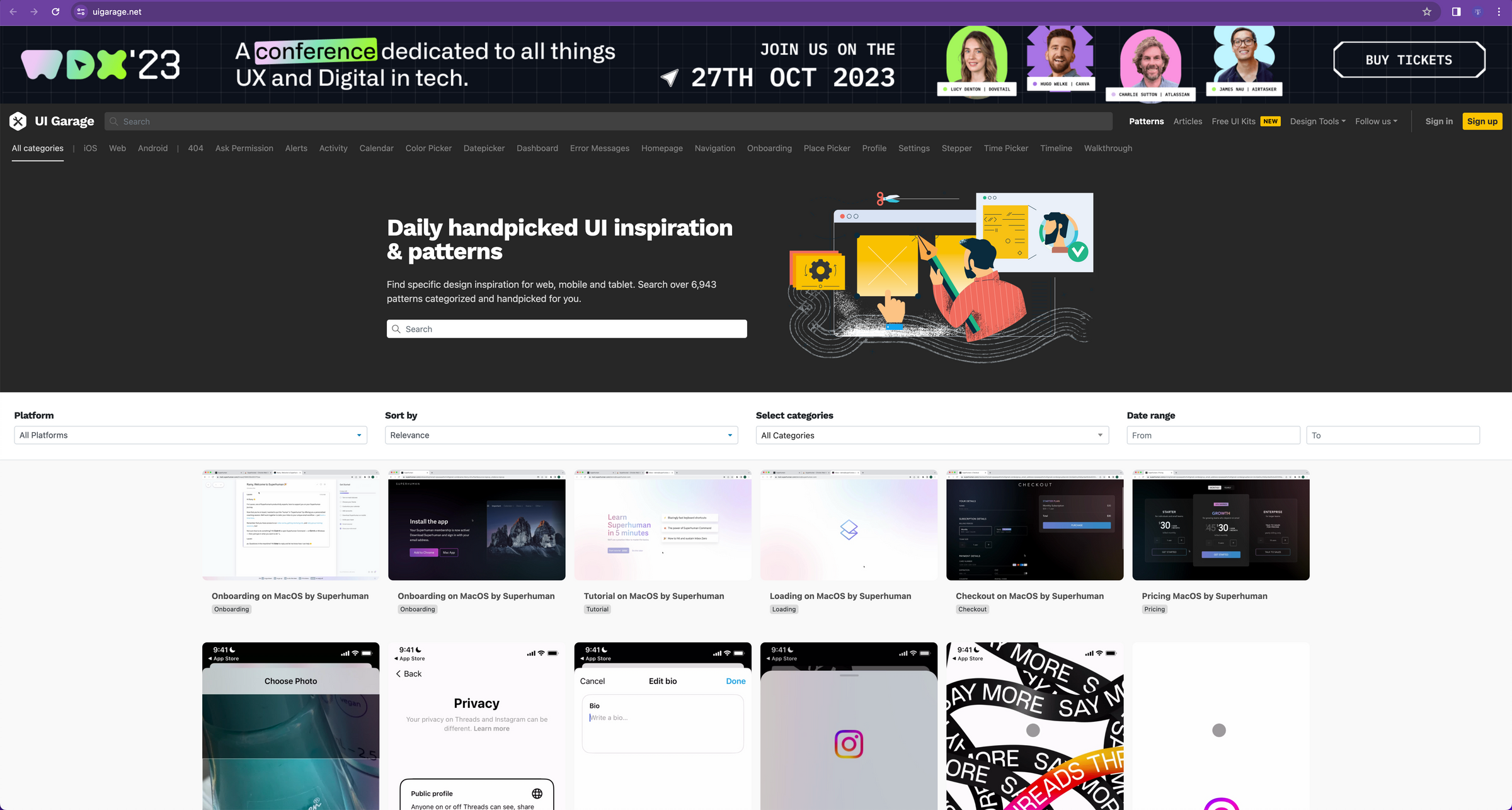 The Best Collections of Real UX/UI Design Patterns