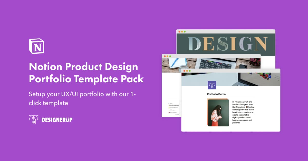 Notion Product Design Portfolio Template Pack | DesignerUp