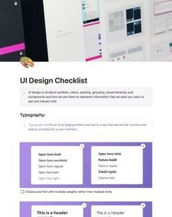 UI Design Checklist