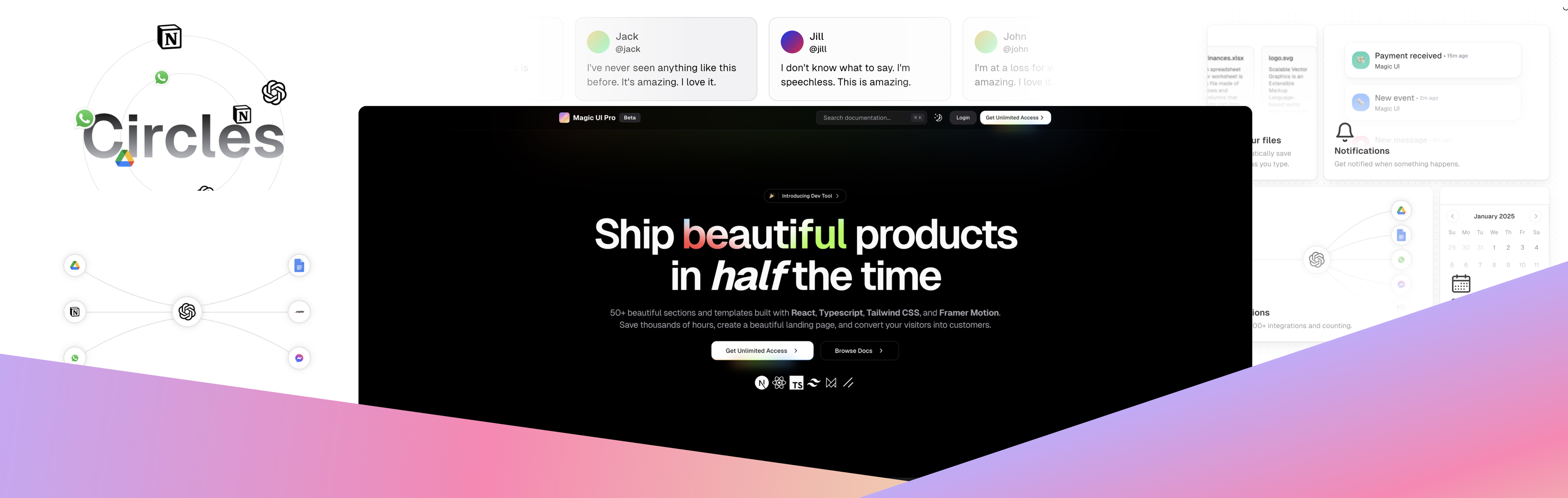 Magic Ui Website Magic UI Pro Discount | DesignerUp