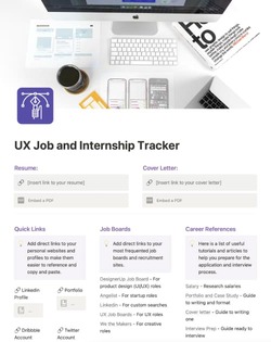 Notion UX Job Tracker 