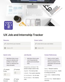 Notion UX Job Tracker